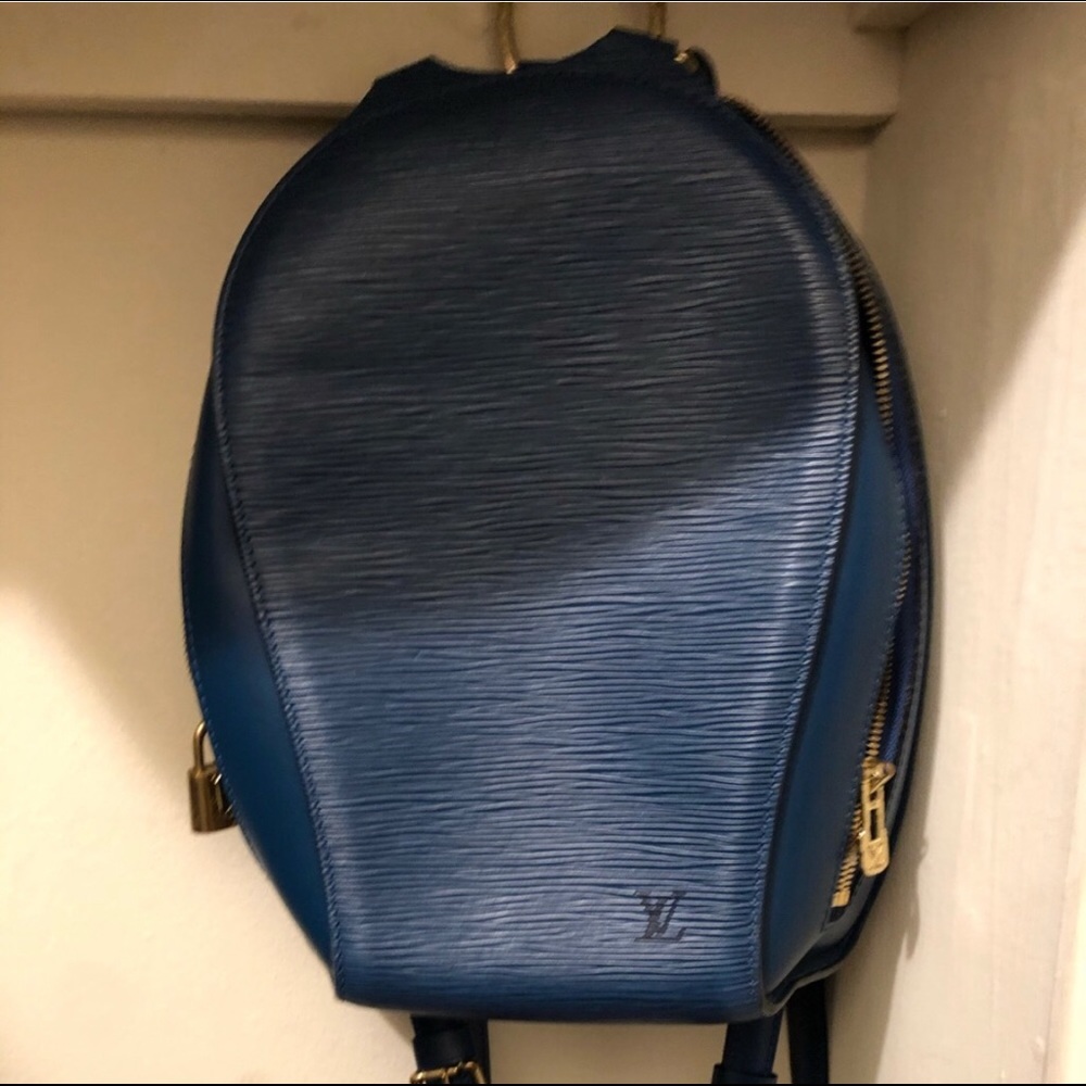 Authentic Louis Vuitton BackPack Mabillon Blue Epi